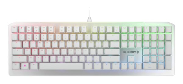 CHERRY CHERRY MV3.0 RGB tastatur Spil USB QWERTY Engelsk Sølv, Hvid