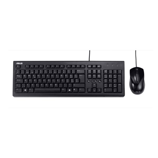 ASUS ASUS U2000 Keyboard + Mouse Set tastatur Mus inkluderet Universel USB Sort