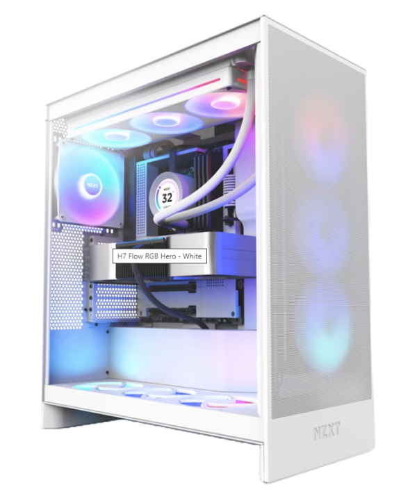 NZXT H7 Flow RGB Hvid