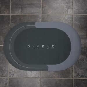SoftStep - Skridsikker Bademåtte - Grå / 50x80 cm - tech-shoppen.dk