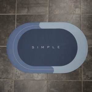 SoftStep - Skridsikker Bademåtte - Blå / 50x80 cm - tech-shoppen.dk