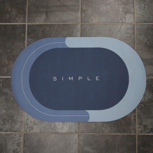 SoftStep - Skridsikker Bademåtte - Blå / 50x80 cm - tech-shoppen.dk