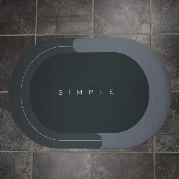 SoftStep - Skridsikker Bademåtte - Grå / 60x90 cm - tech-shoppen.dk