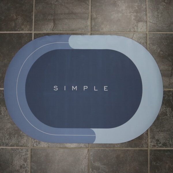 SoftStep - Skridsikker Bademåtte - Blå / 60x90 cm - tech-shoppen.dk