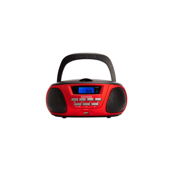AIWA Mini Boomblaster FM - CD - Bluetooth - USB - Rød - AIWA