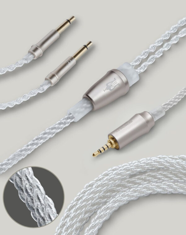 Meze 99 Series 2.5MM Silver Balanceret Opgraderingskabel - Meze