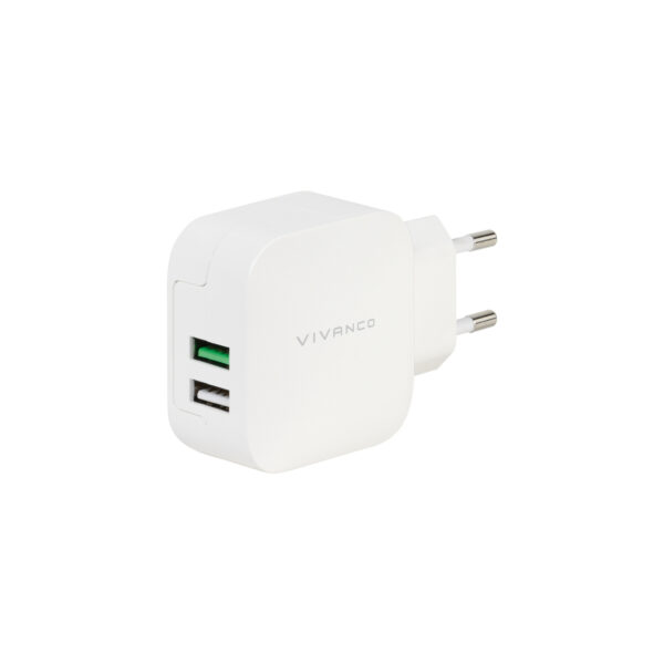 Vivanco Hurtiglader 2 x USB-A 3.4A - Vivanco