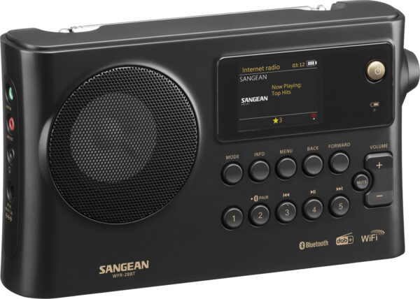 Sangean WFR-28BT FM, DAB+ og Internetradio Sort - Sangean