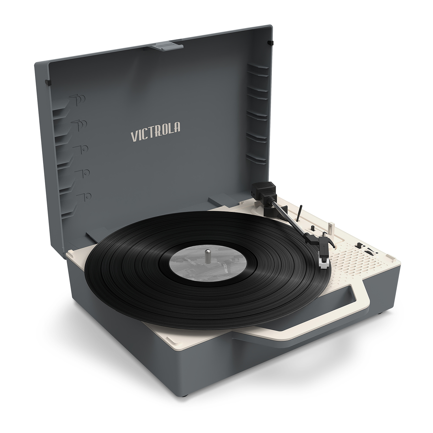 Victrola VSC-725SB Re-Spin Kuffert Pladespiller Grey - Victrola
