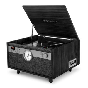 Victrola VTA-830SB Century with Clock - Pladespiller - CD - Kassette - Sort - Victrola