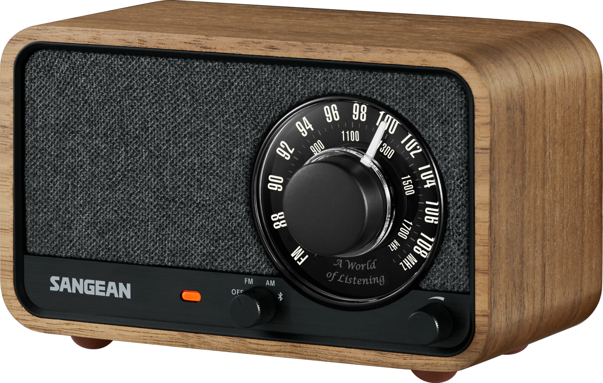 Sangean WR-8 Genopladelig Retro Radio Vintage Walnut - Sangean